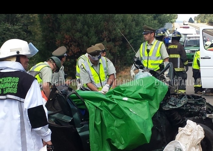 Identifican a las víctimas del accidente en Reumén: Saby Victoriano Otárola (70 años) y Marina Isabel Uribe Vera (66 años)