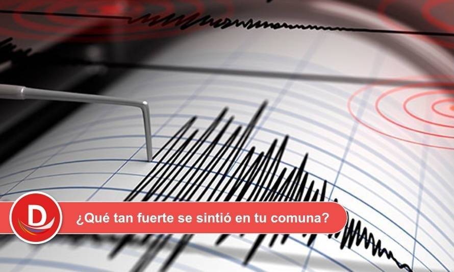 Fuerte sismo de 4,5 grados se dejó sentir en la Región de Los Ríos
