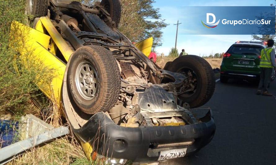 Familia valdiviana sufrió accidente en ruta Los Lagos-Futrono