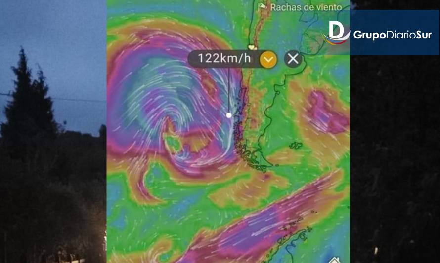 Región en alerta: Anuncian precipitaciones y fuertes vientos entre lunes y martes