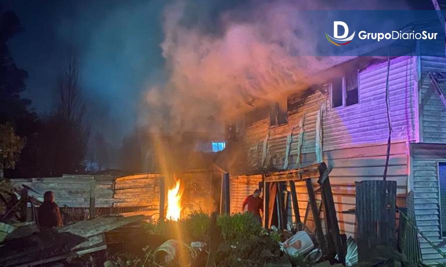 Adulto mayor falleció en incendio en Valdivia