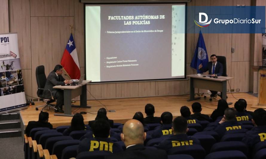 En Valdivia PDI realizó reentrenamiento de equipos que combaten microtráfico