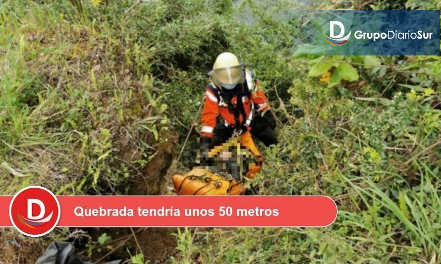 Sin vida fue hallado en una quebrada hombre desaparecido en Río Bueno