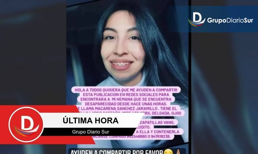 Feliz desenlace: Macarena Sánchez apareció sana y salva