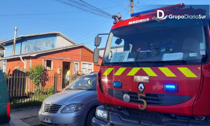 Alarma de bomberos por inflamación de estufa en sector San Pedro de Valdivia