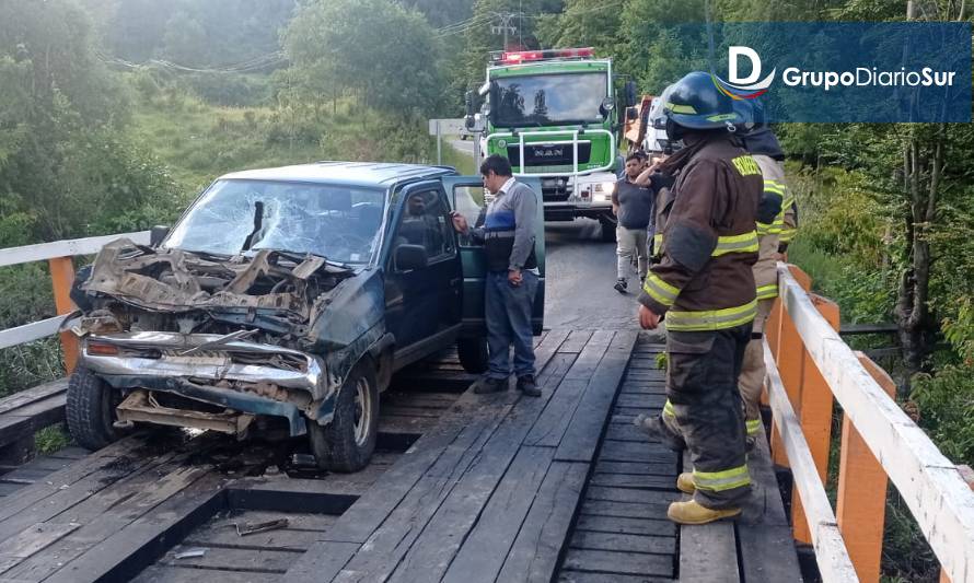 Un lesionado dejó accidente en sector Cerrillos de Futrono