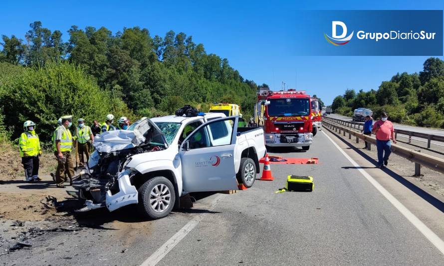 Colisión por alcance en Ruta 5 deja un lesionado 