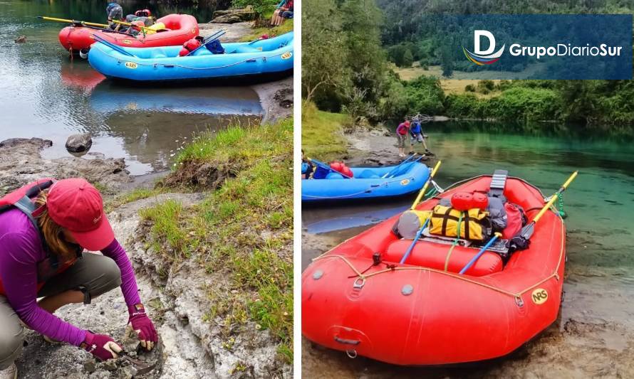 En balsas realizan expedición paleontológica por el río San Pedro