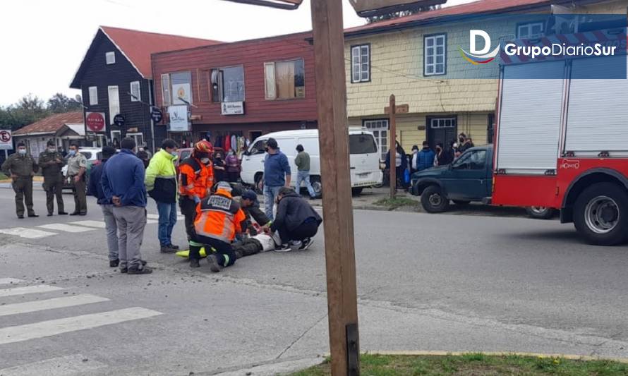Ciclista lesionado al ser atropellado por camioneta en Futrono