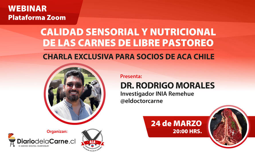 El Doctor Carne dictará charla exclusiva a socios de ACA sobre calidad sensorial y nutricional de las Carnes de Libre Pastoreo