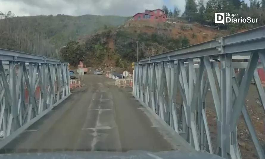 Puente mecano en ruta Valdivia-Corral ya entró en funcionamiento