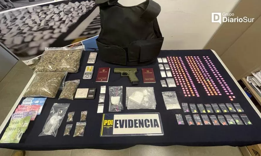 PDI detuvo a cinco personas por tráfico de drogas en costa de Valdivia 