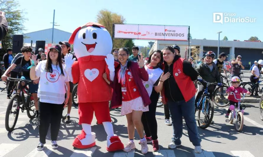 Masiva Cicletada en apoyo a Teletón en Valdivia