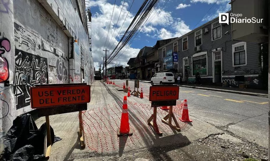 Obras en Chacabuco interrumpirán el tránsito durante un mes en Valdivia