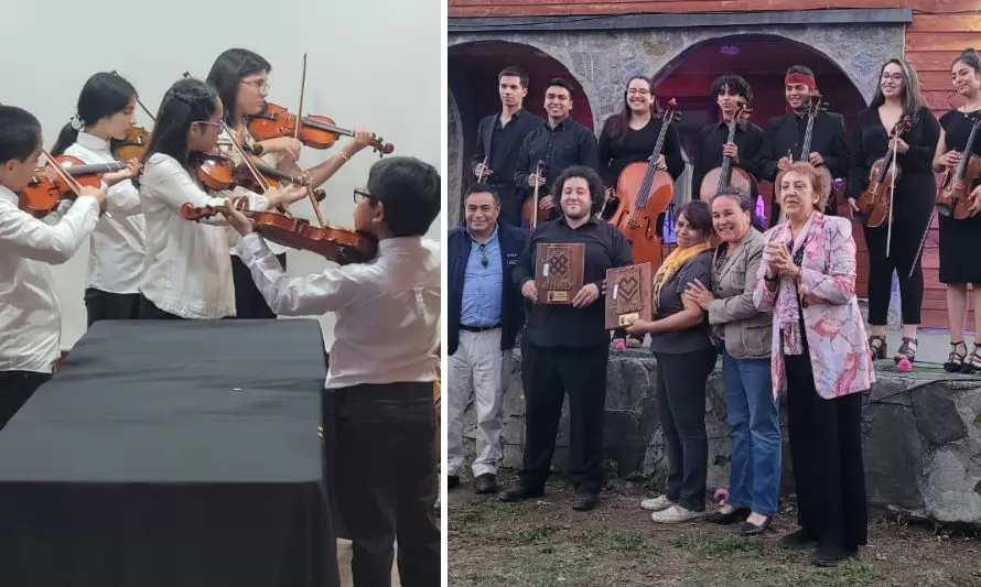 Orquesta Divertimento de Futrono concluyó proyecto con emotivo concierto al aire libre