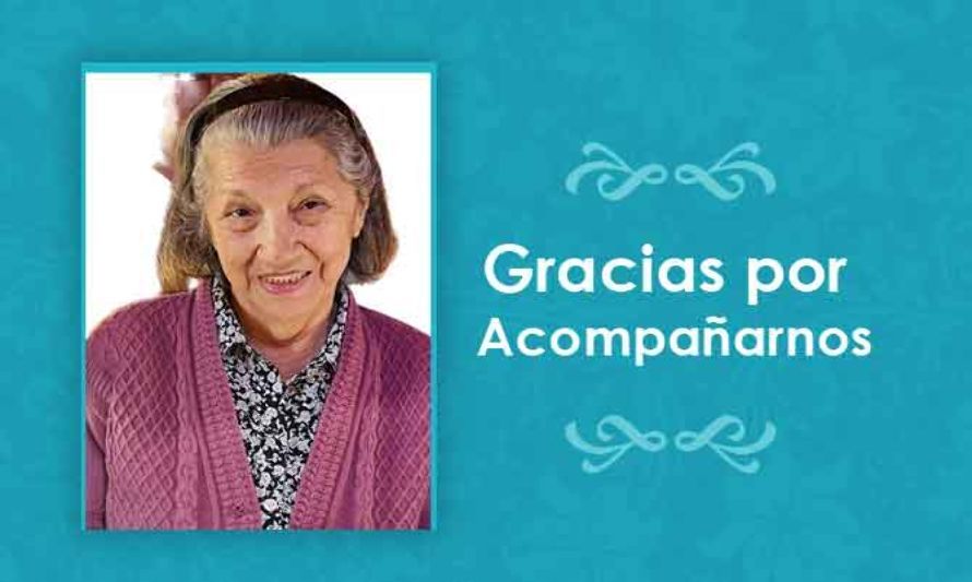 [Agradecimientos] Nuestra gratitud por haber acompañado la despedida de Norma Sandoval Sandoval  Q.E.P.D