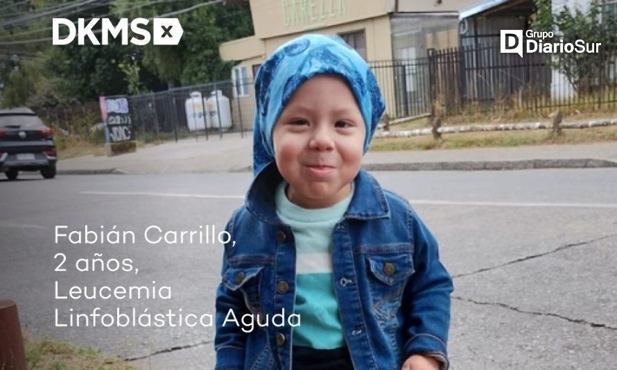 Fabián Carillo tiene sólo 2 años. Créditos: DKMS Chile.
