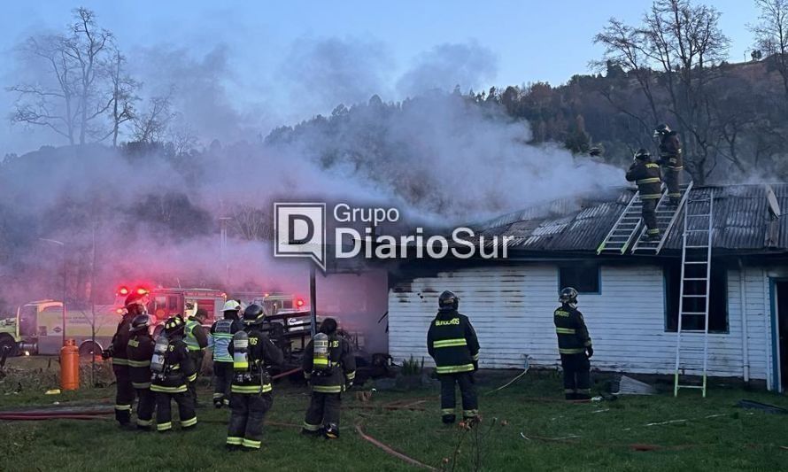 Mascota murió en incendio registrado en Futrono