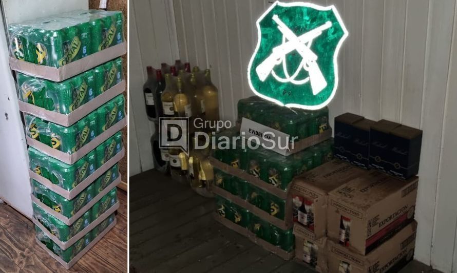 Descubren local de venta clandestina de alcohol en sector cordillerano de Futrono