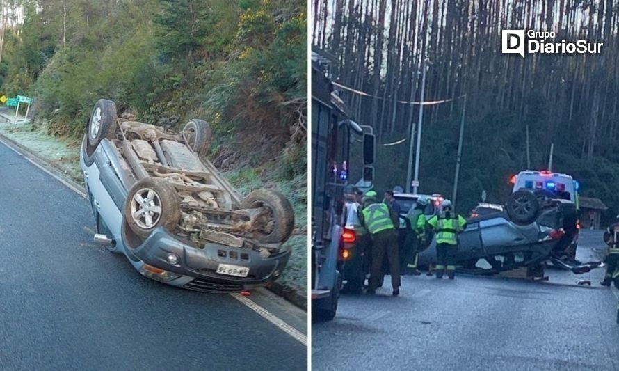 Dos accidentes se registraron este sábado en la ruta Valdivia-Paillaco