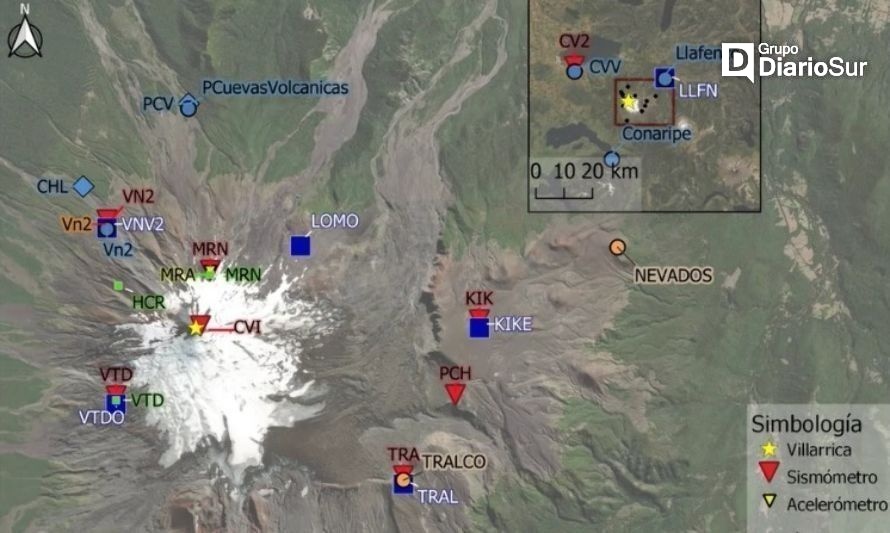 Mantienen Alerta Amarilla y monitoreo sobre el volcán Villarrica