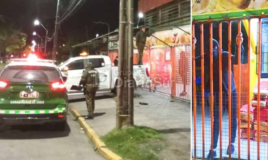 Delincuente termina encerrado al interior de frutería que planeaba robar 