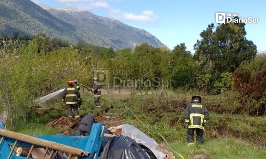 Incendio de pastizales movilizó a Bomberos de Futrono 