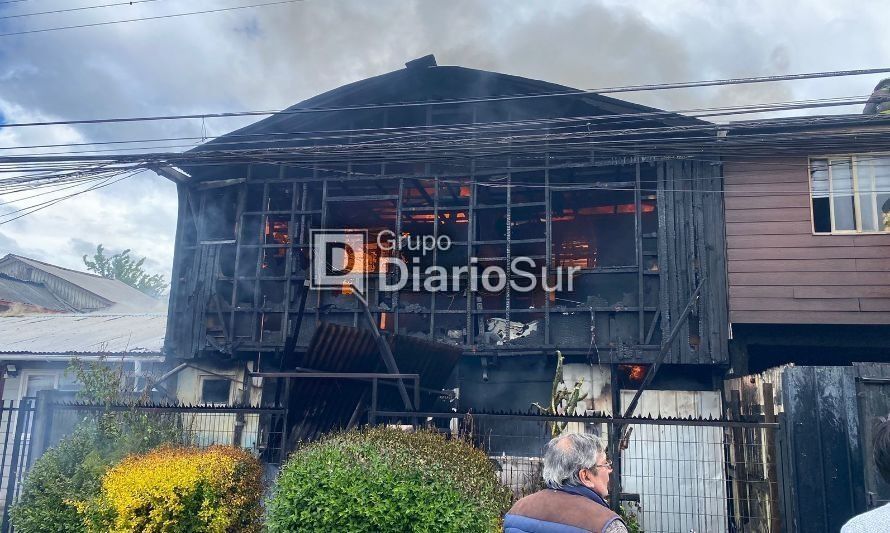 Tragedia en Osorno: incendio deja una víctima fatal y varias casas afectadas