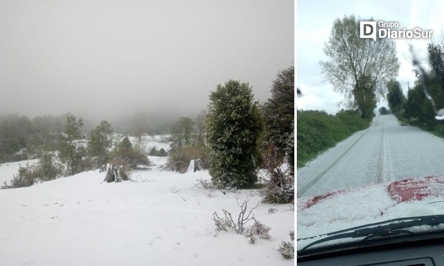 El color blanco se apoderó de los paisajes de Los Ríos este lunes