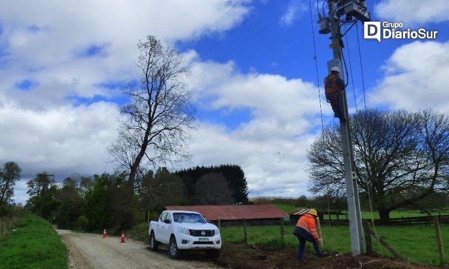 Corte programado de energía afectará a sector rural de Futrono