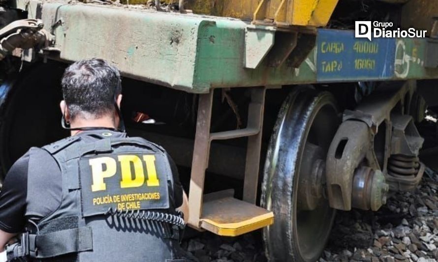 PDI investiga descarrilamiento de tren en Máfil