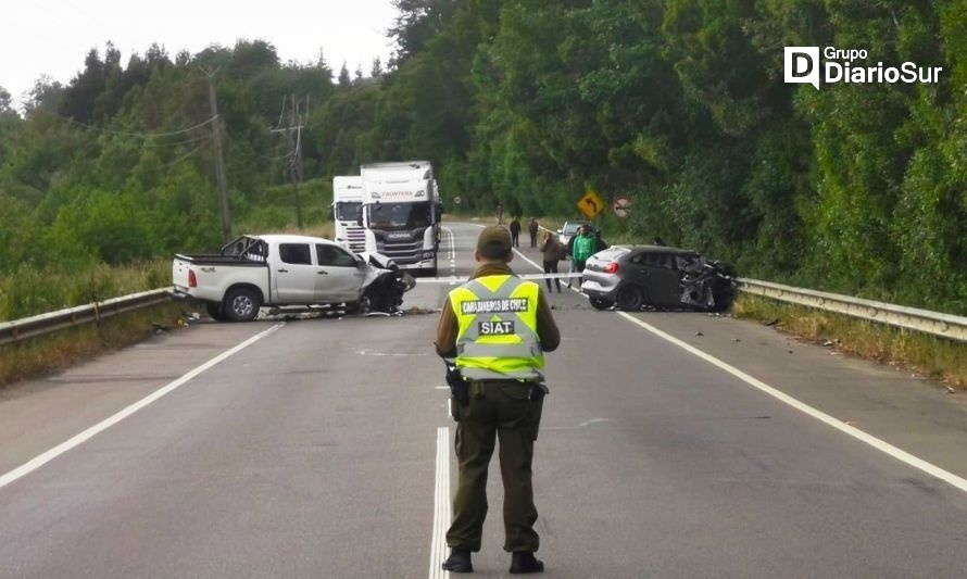 Un lesionado de gravedad en accidente registrado en la ruta Valdivia-Mariquina