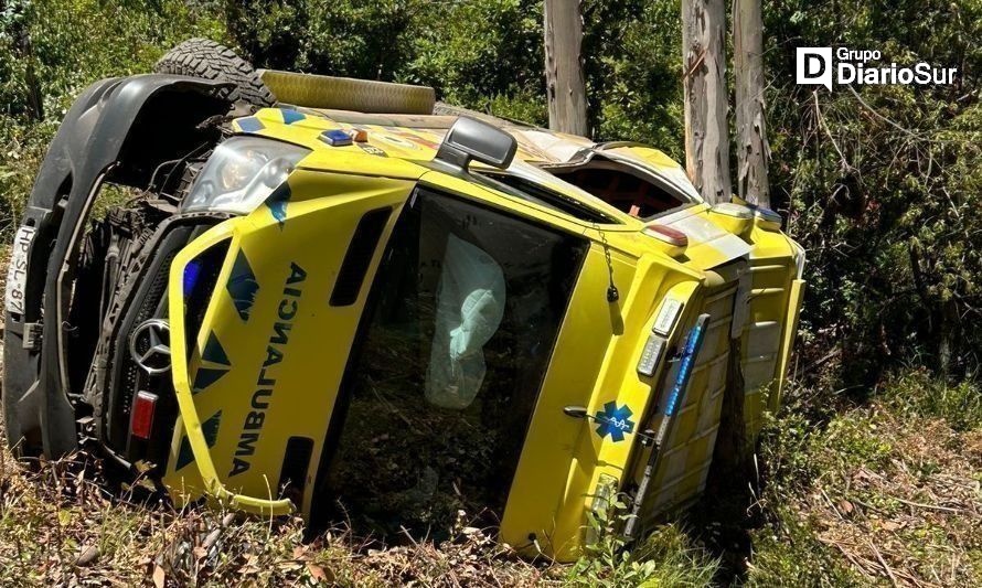 Ambulancia de La Unión sufrió accidente en sector rural