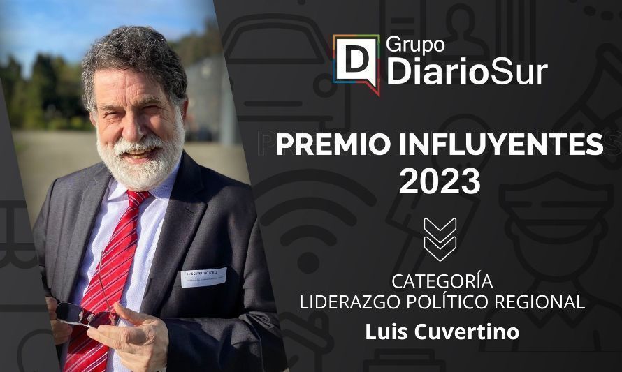 Gobernador Cuvertino recibe premio "Influyentes 2023", categoría liderazgo político regional 