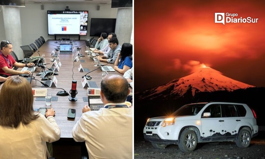 Refuerzan coordinaciones por aumento de actividad del volcán Villarrica