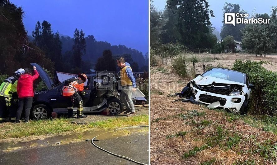 Violento choque deja una persona lesionada en ruta Los Lagos-Antilhue