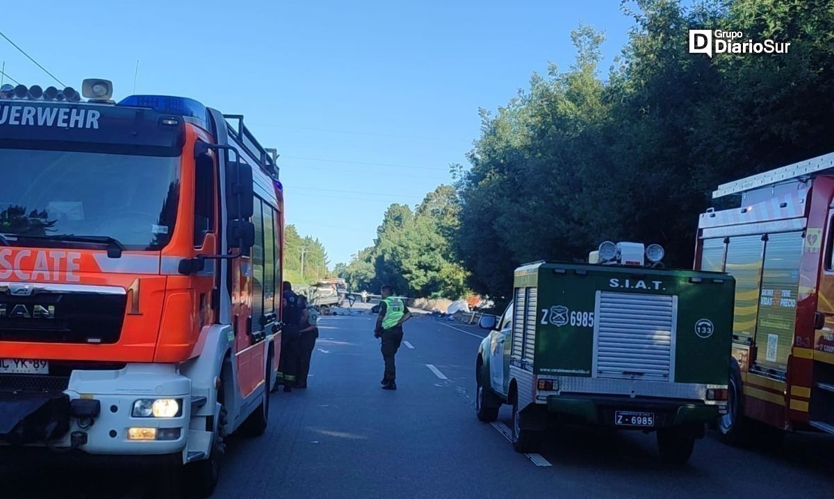 Cuarto involucrado en estado crítico tras fatal accidente en ruta Valdivia-Mariquina