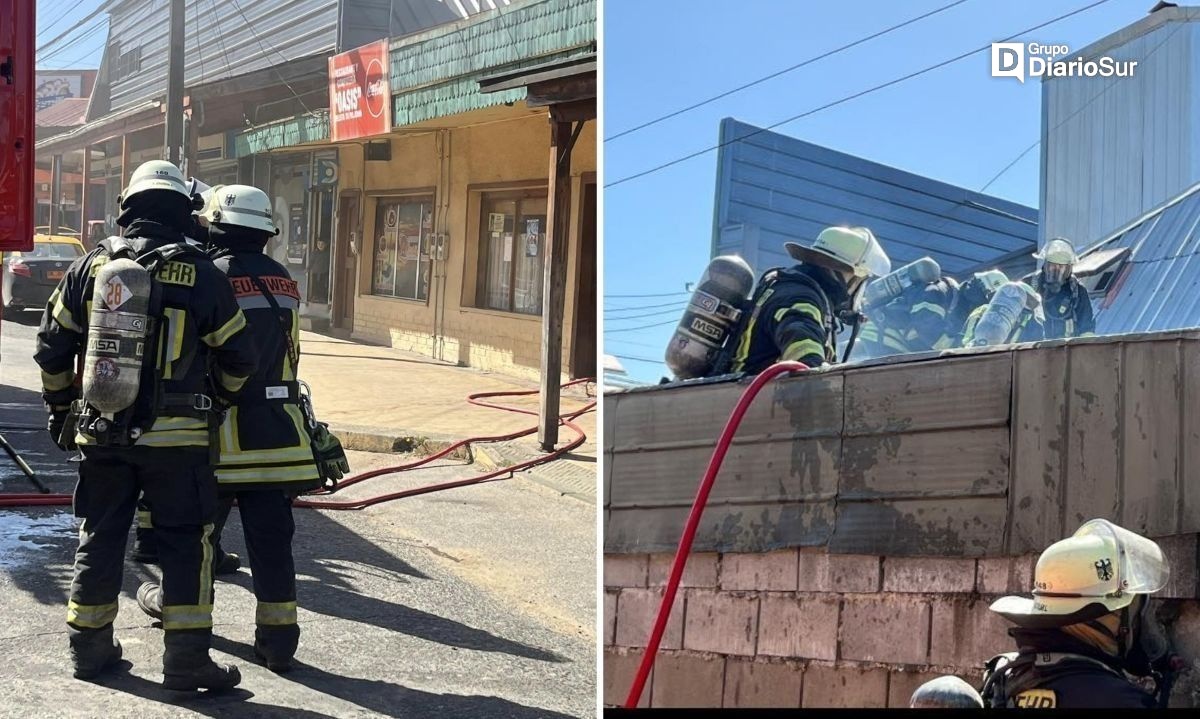 "Se evitó una desgracia mayor": Bomberos controló a tiempo emergencia en céntrico restaurante de Paillaco