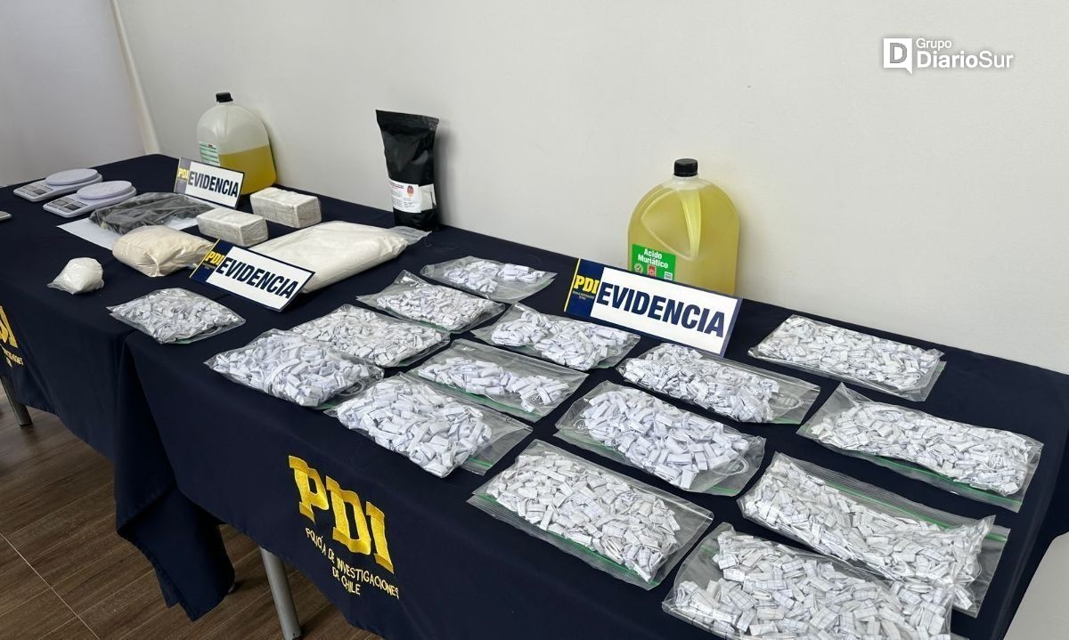 PDI desbarató laboratorio clandestino de droga en Valdivia