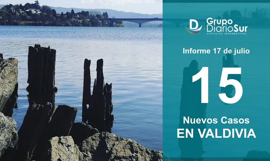 Seremi de Salud reporta 15 nuevos casos en Valdivia