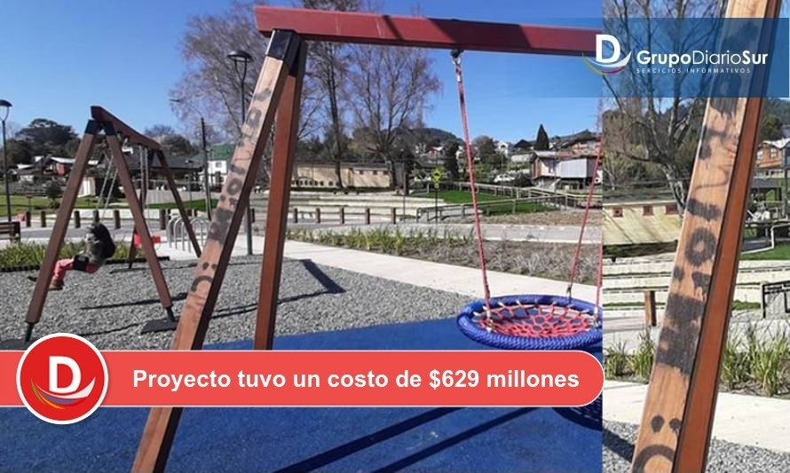 Ranquinos indignados por daños en parque recién inaugurado