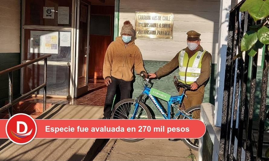 Joven recuperó su bicicleta poniendo "trampa" a los delincuentes