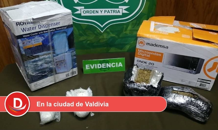 Carabineros incautó más de 3 kilos de drogas desde encomiendas