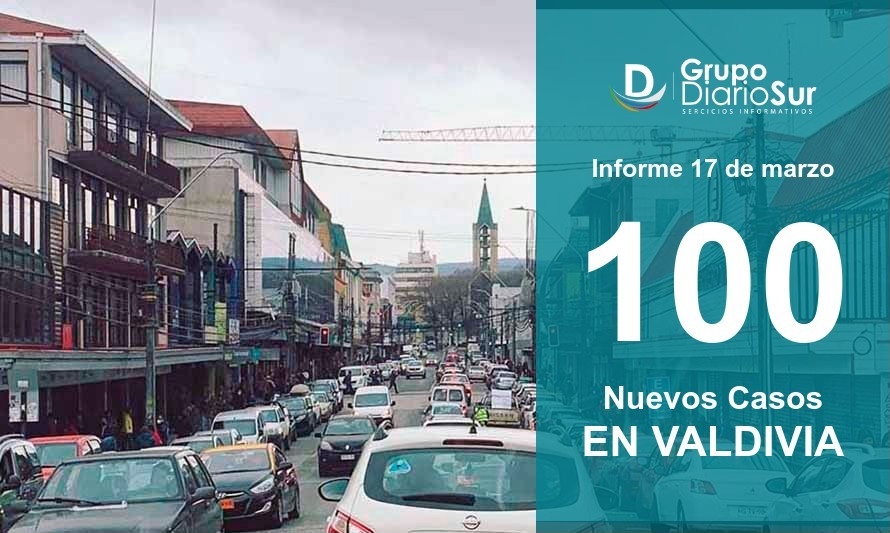 Valdivia reportó este miércoles 100 contagios