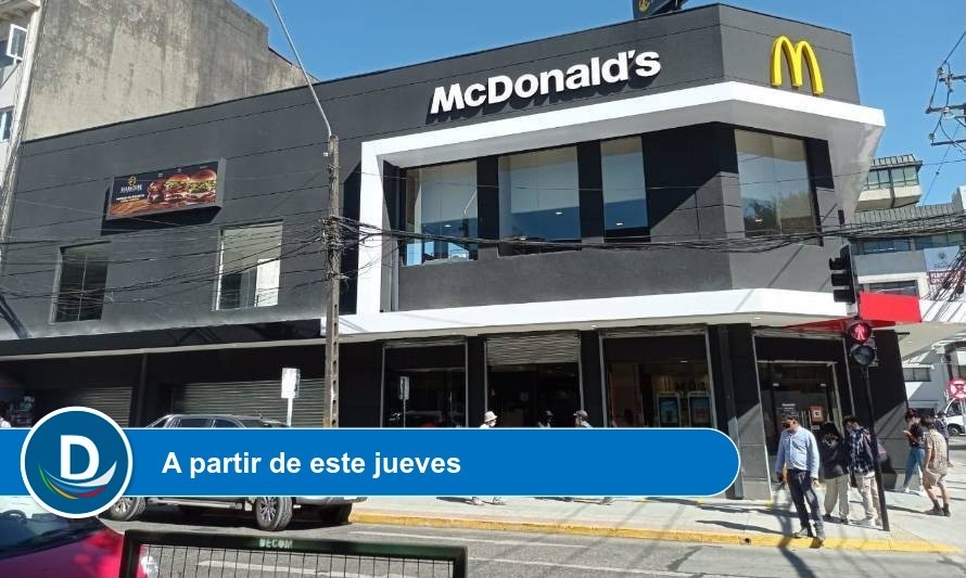 En modo delivery: McDonald’s reinaugura local en Valdivia 