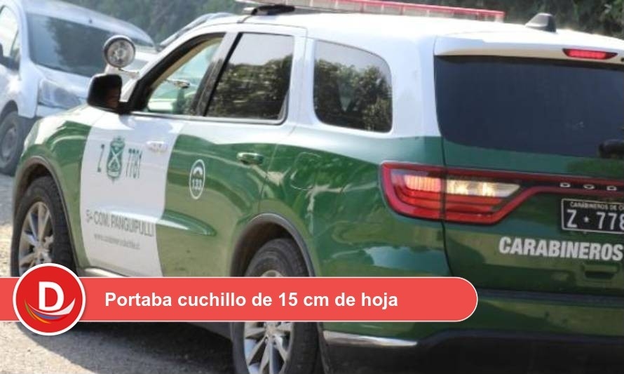 Carabineros de Panguipulli detuvo a sujeto por robo con intimidación 