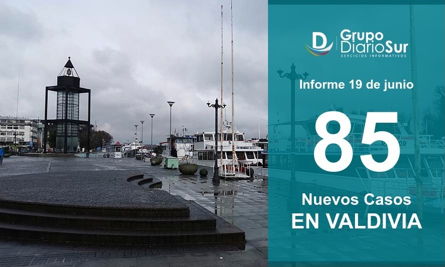 Valdivia suma 85 contagios y lamenta 4 nuevos fallecidos