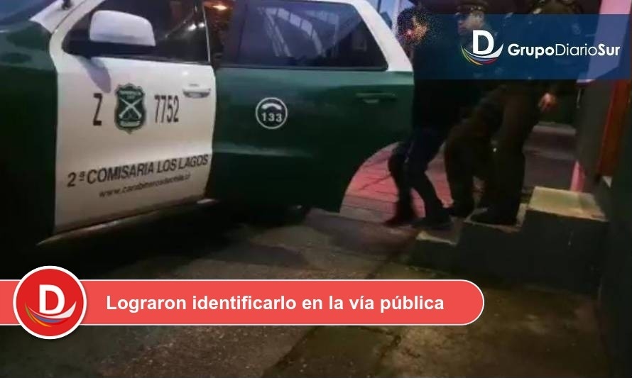 Carabineros de Los Lagos capturó a prófugo condenado por microtráfico