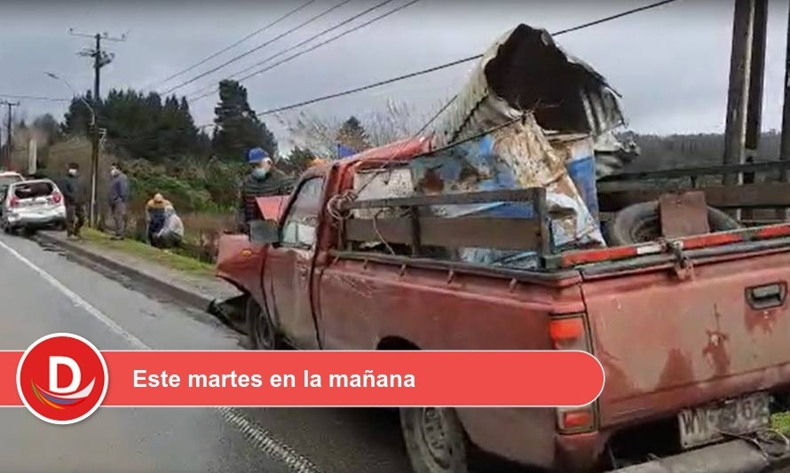 Colisión por alcance en acceso sur a Valdivia 