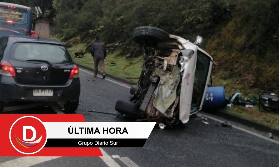 Se reporta accidente vehicular en ruta Valdivia-Paillaco